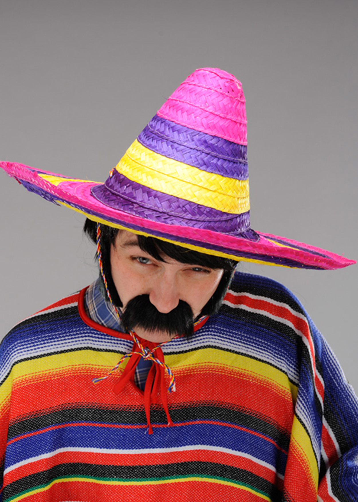 Sombrero Meksika sı Renkli Örme Hasır Yetişkin Boy - Görsel 4