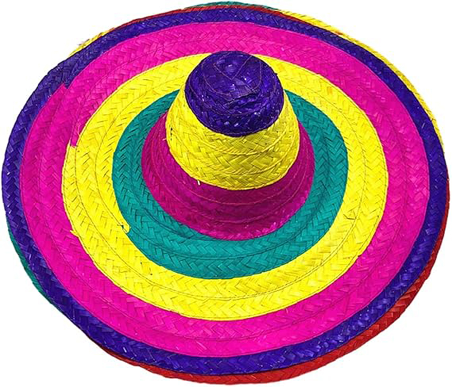 Sombrero Meksika sı Renkli Örme Hasır Yetişkin Boy - Görsel 5