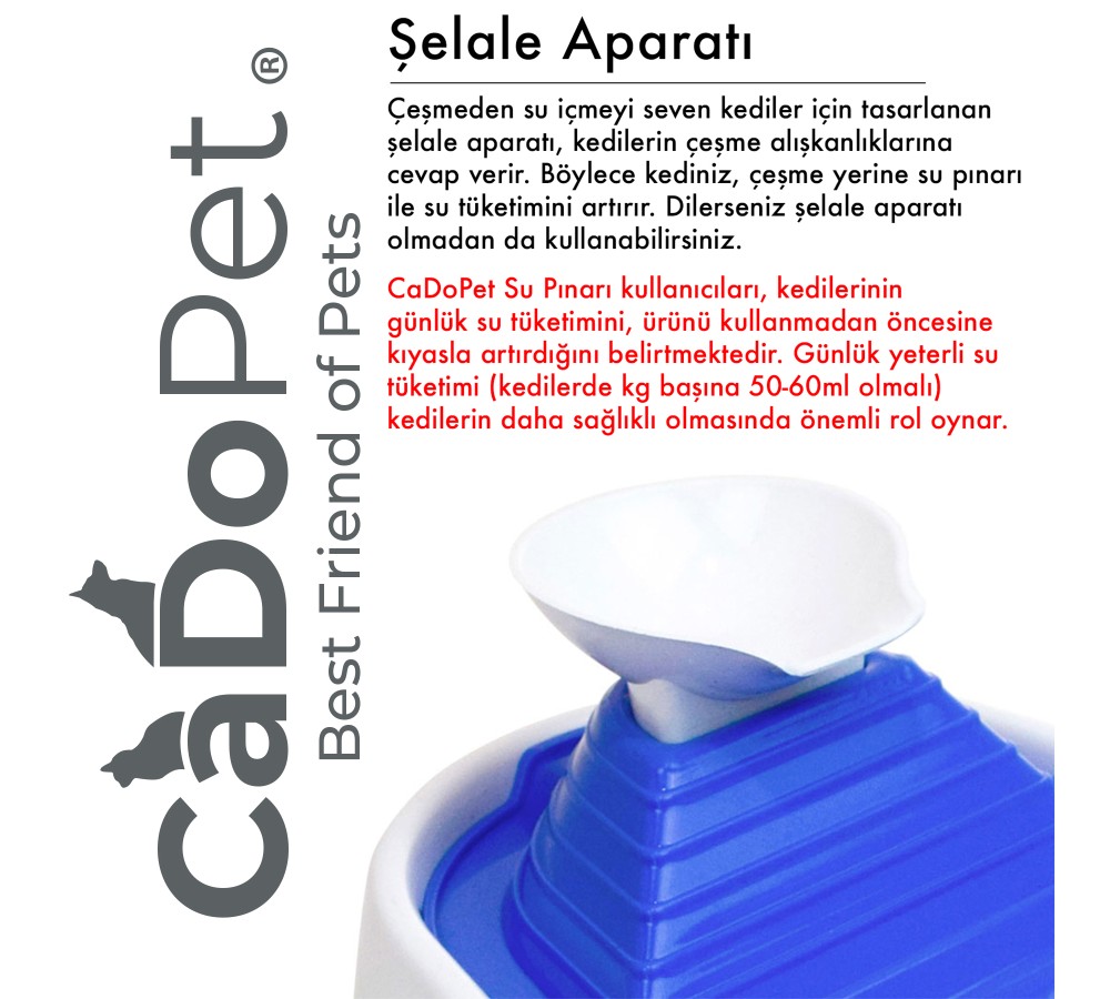 Kedi Köpek Su Pınarı Şe 2 Litre - 5 volt ( usb'li ) Pembe - Görsel 3