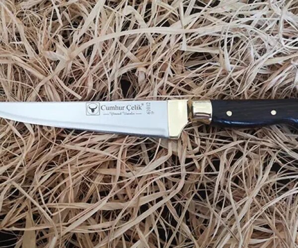 Sürmene Cumhur Çelik 61012 Sivri Kasap Kurban Bıçağı, 16 cm, Venge Sap