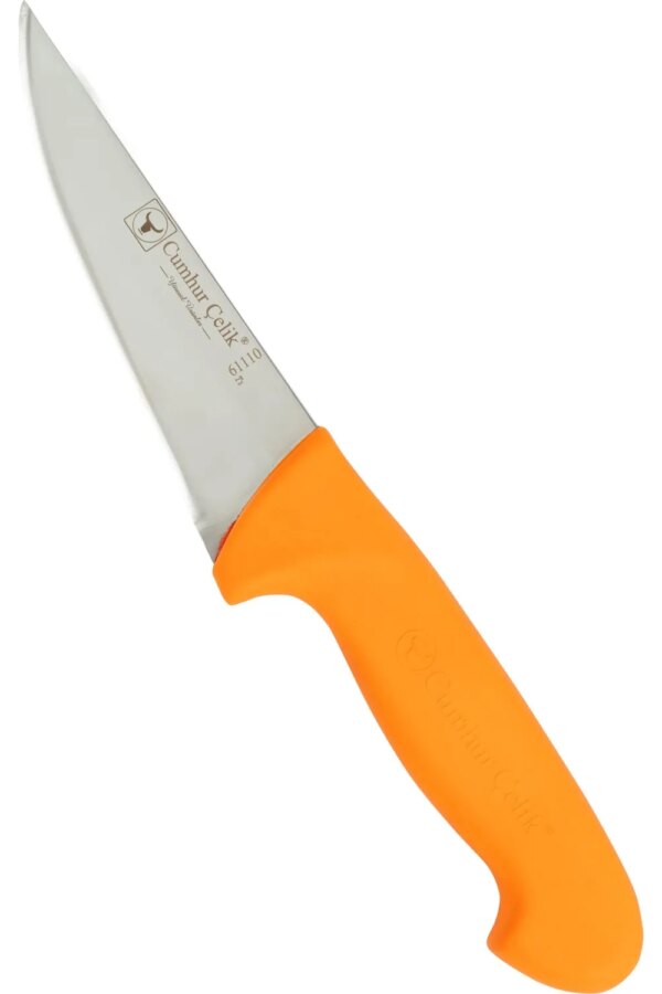 Sürmene Cumhur Çelik 61110 Sivri Kasap Bıçağı, 13 cm, Kaymaz Sap