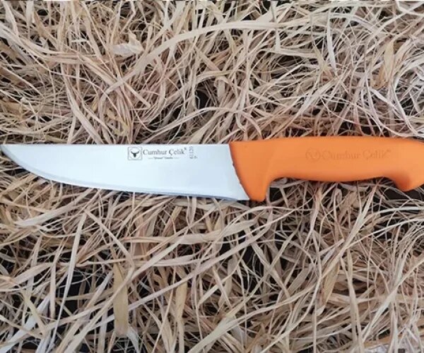Sürmene Cumhur Çelik 61120 Kasap Kurban Bıçağı, 16,5 cm, Kaymaz Sap