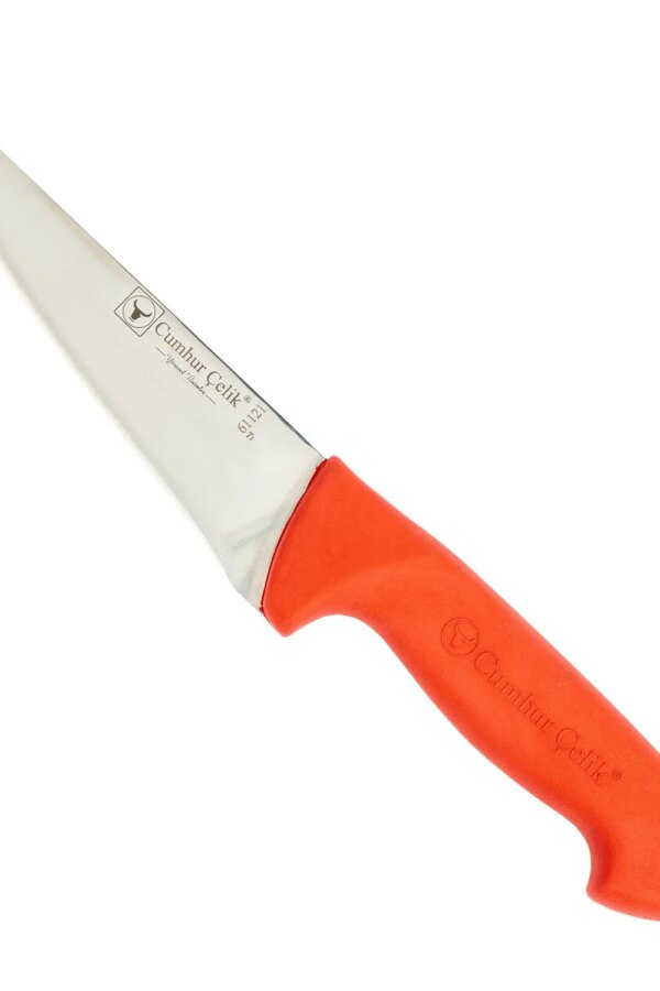 Sürmene Cumhur Çelik 61121 Sivri Kasap Kurban Bıçağı, 15 cm, Kaymaz Sap