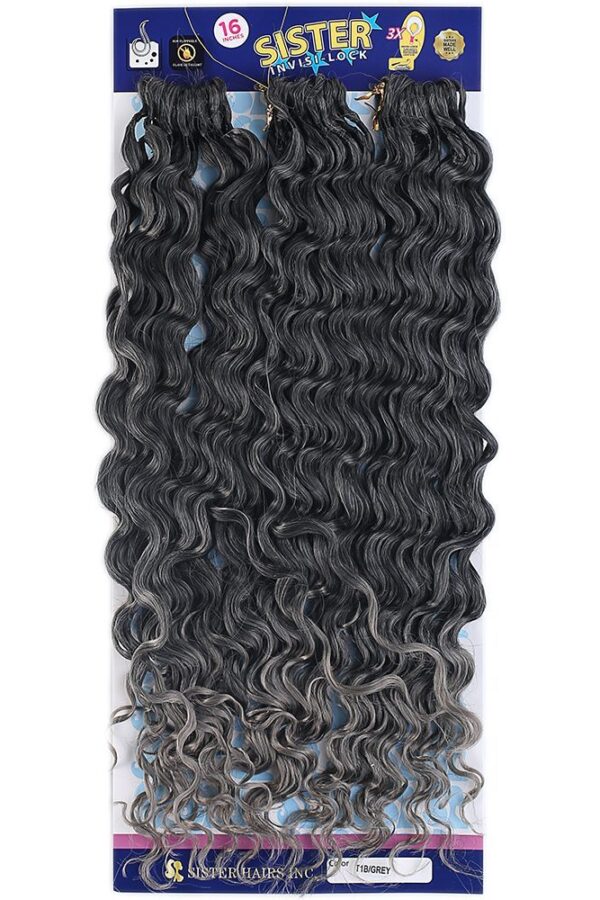 Afro Daası  / Siyah Gri Ombreli T1B/Grey