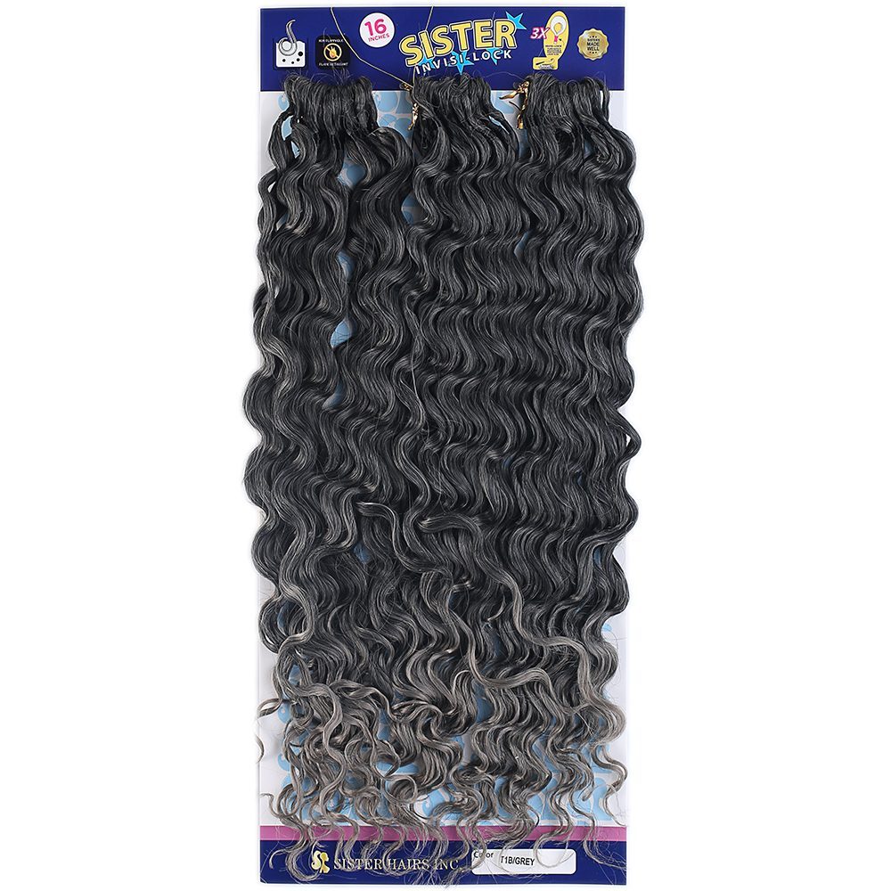 Afro Daası / Siyah Gri Ombreli T1B/Grey