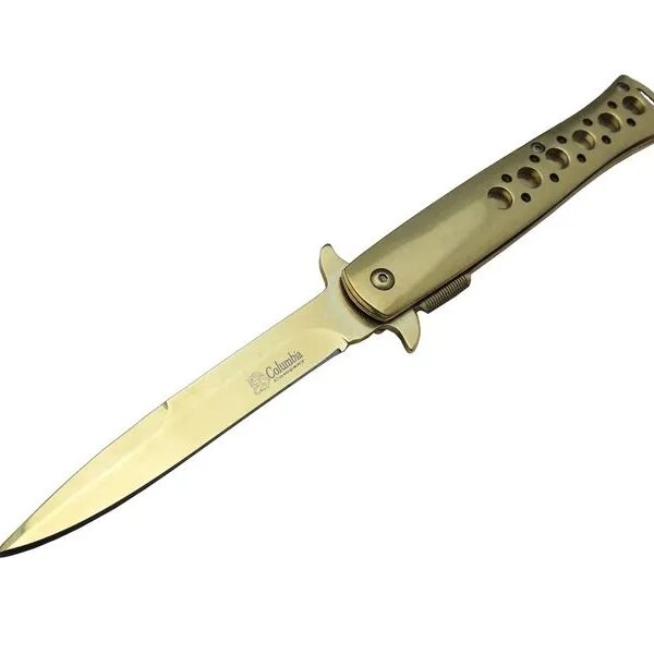 Tac-Force 1111A T-Lite Gold Kamp /  Çakısı 23cm- Yarı Otomatik, Metal Sap, Kemerlikli