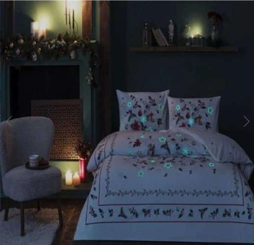 Glow Parlayan Çift Kişilik Nev Takımı Charm Kırmızı - Görsel 3