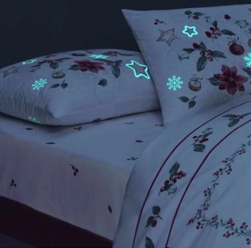 Glow Parlayan Çift Kişilik Nev Takımı Charm Kırmızı - Görsel 5