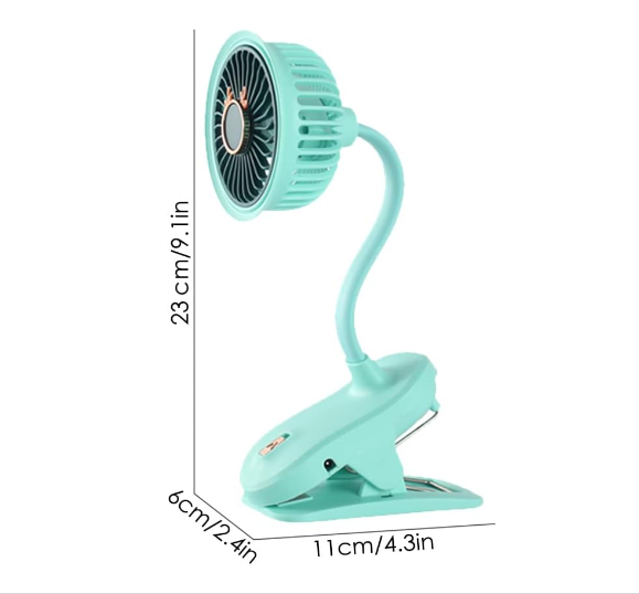 Taşınabilir Mini Klips Bebek sı Fanı, Fan Elektrikli Soğutma Ha Sirkülatöründe 360 Derece Dönebilen Klips - Görsel 2