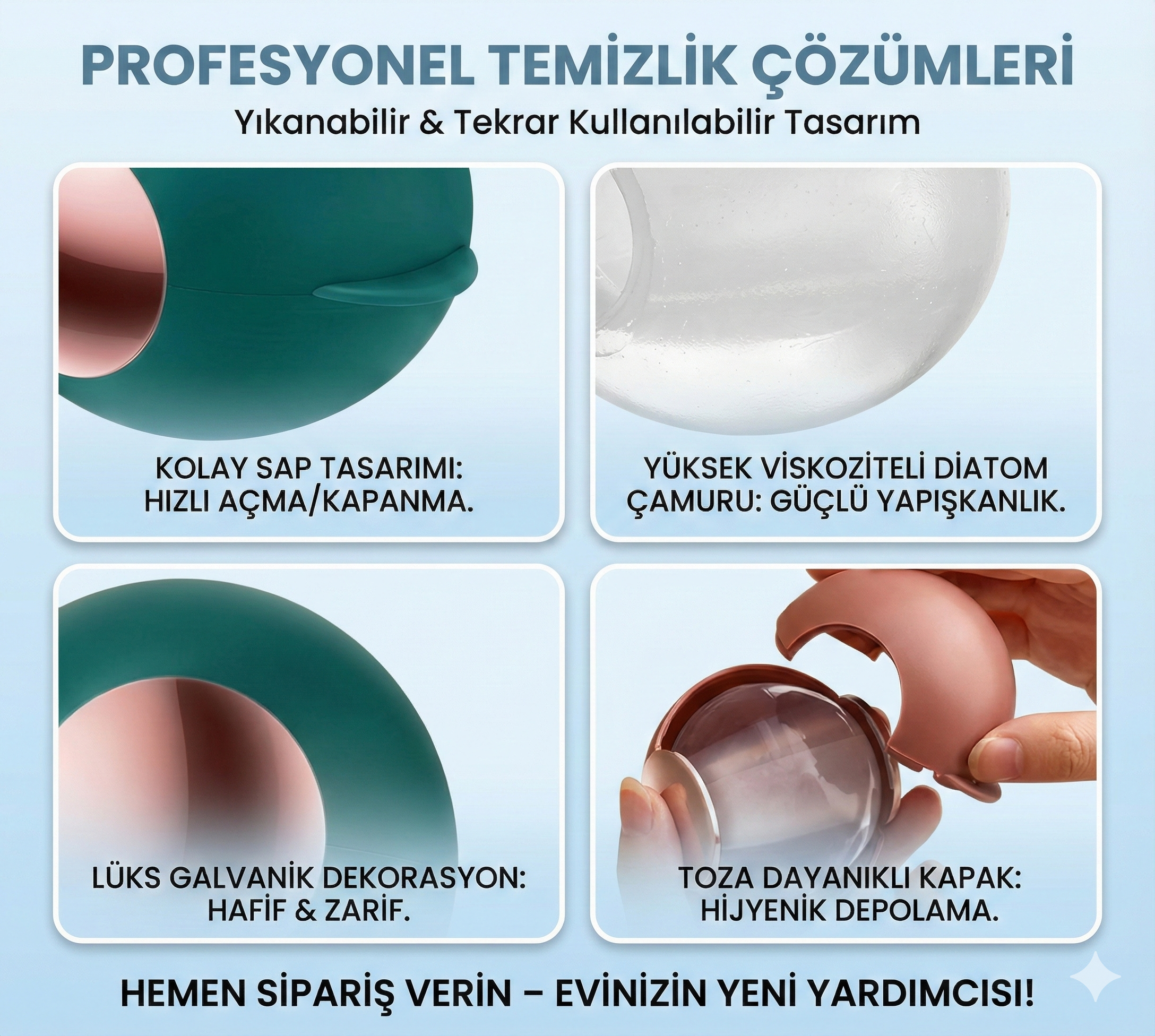 Taşınabilir Yıkanabilir Giysiler Yapışkan Topu - Görsel 2