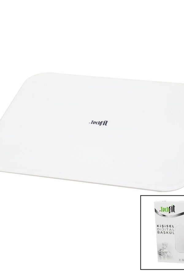 GİZLİ EKRAN -SOFT BEYAZ CAM ZEMİN DİJİTAL BASKÜL TERAZİ 180KG SENSÖR -LED EKRAN -ODA℃ TF-1070