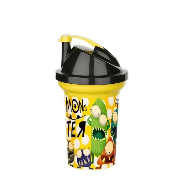 Tedy Pipetli Çuk Içecek Bardağı Desenli Bardak 300ml - Görsel 5
