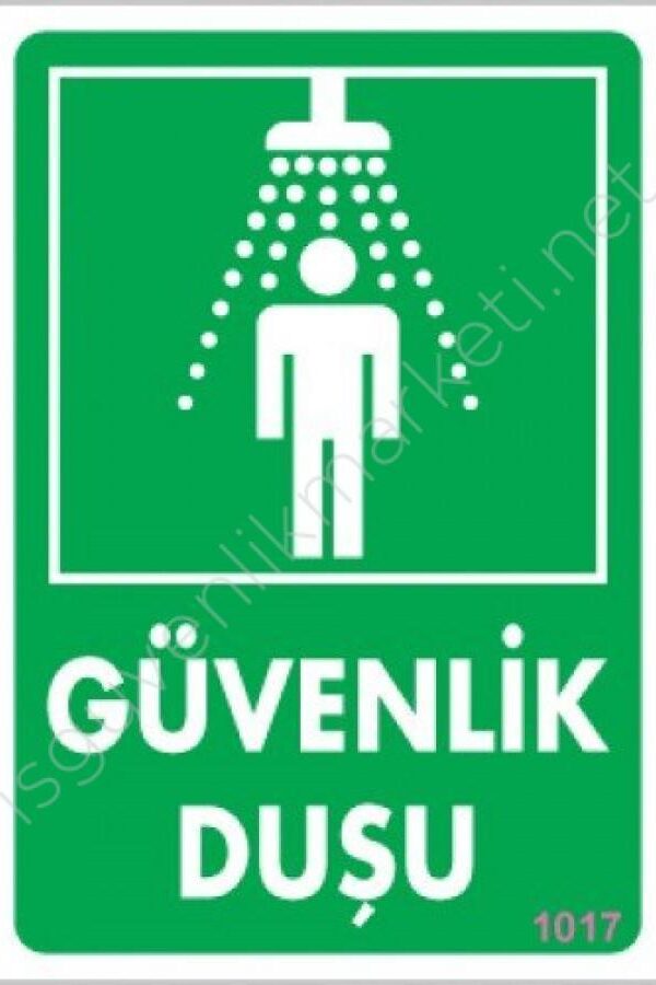 Güvenlik Duşu Uyarı Levhası 17,5x25 KOD:1017