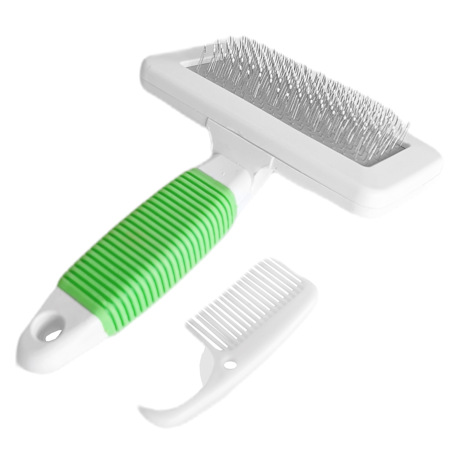 Temizleme Aparatlı Kedi Köpek Tarağı 9.5 cm-14 cm Medium Yeşil - Görsel 4