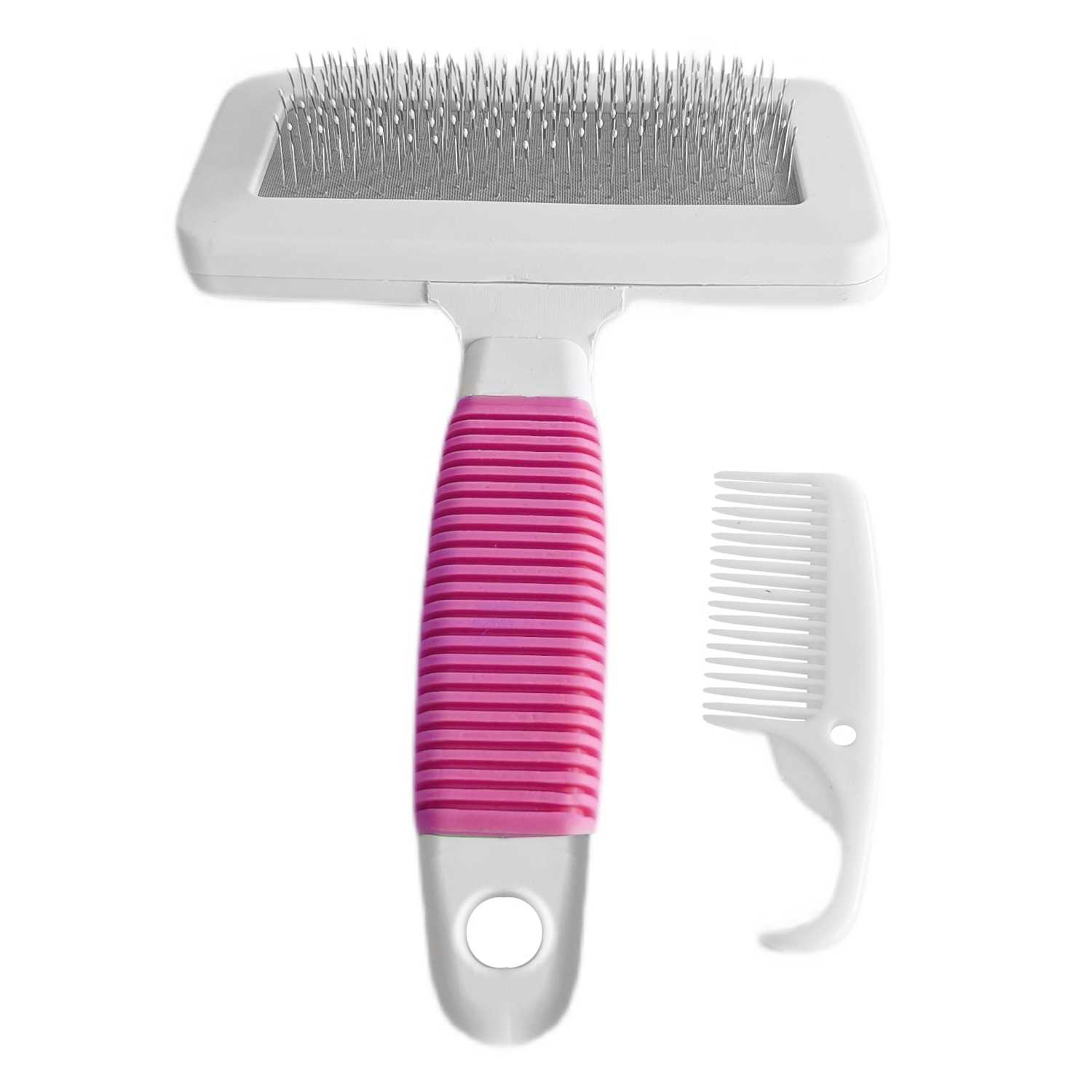 Temizleme Aparatlı Kedi Köpek Tarağı 9.5 cm-14 cm Medium Pembe - Görsel 6