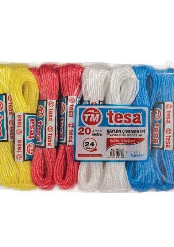 Temsan 20 Metre Naylon Çamaşır İpi 24'lü