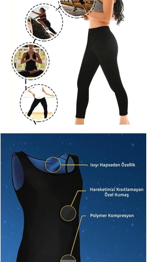 Termal Sauna Tayt + Atlet TAKIM ( L )  Neotex Terletme Takımı