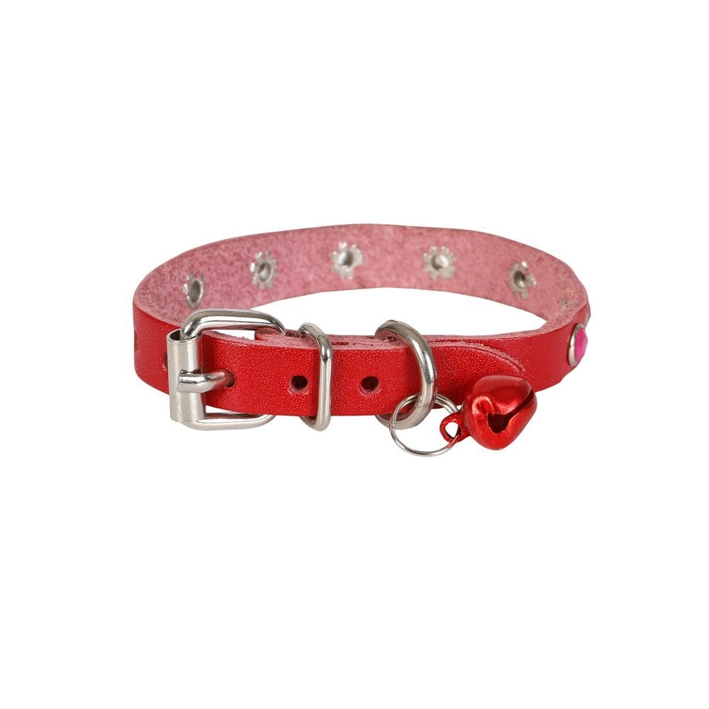 Taşlı Kedi ve Yru Köpek Tasması 1,0x19 cm Kırmızı Small - Görsel 3