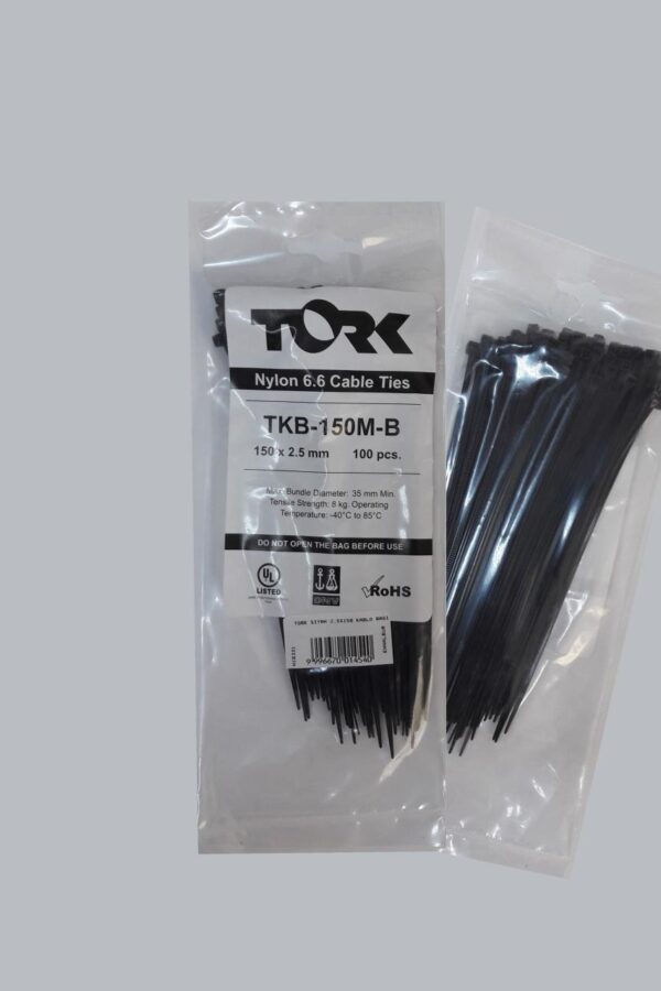 Tork Siyah Kablo Bağı 2,5x150