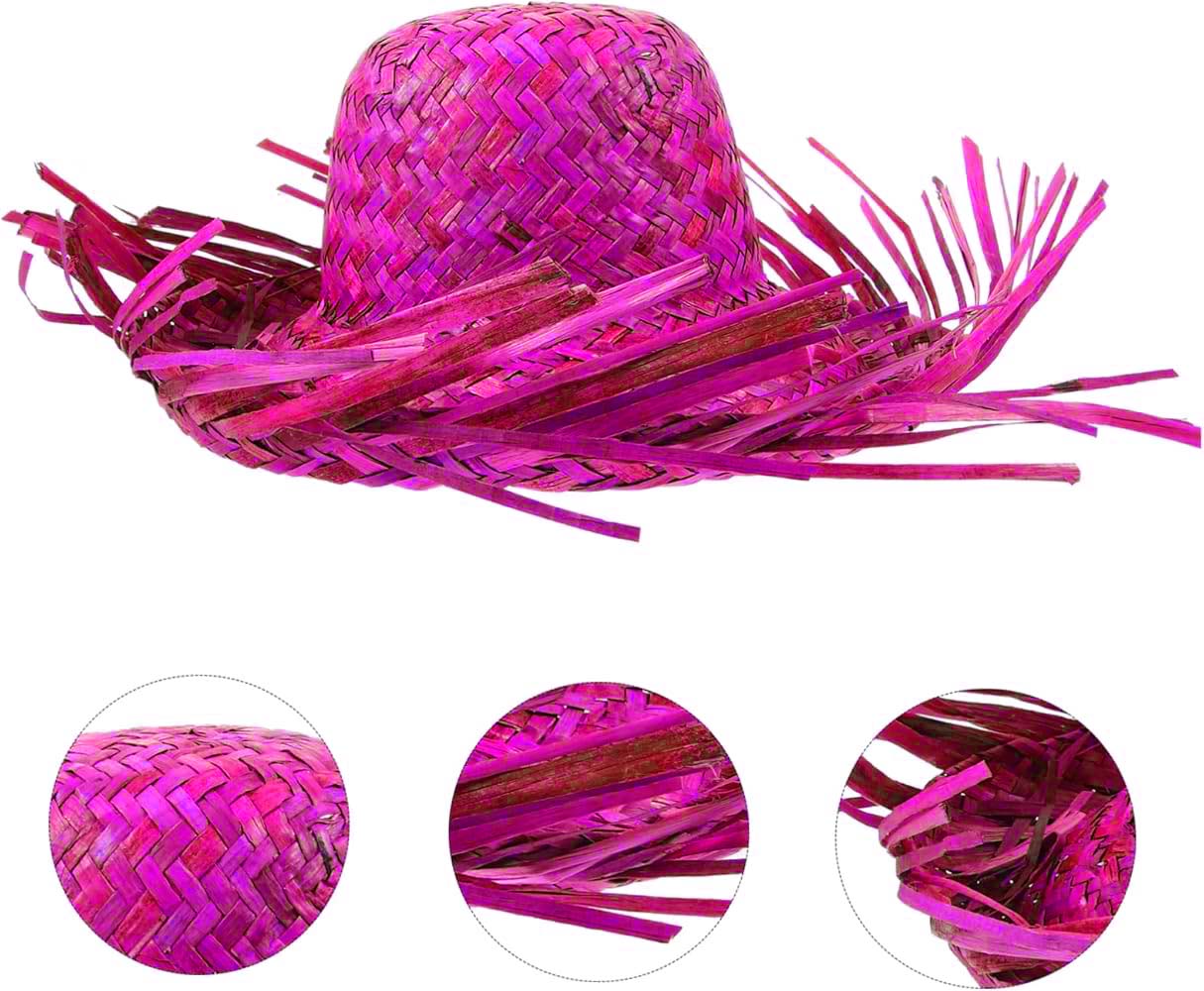 Tropikal Parti Pembe Fuşya Hasır Hawaii sı 13x36 cm