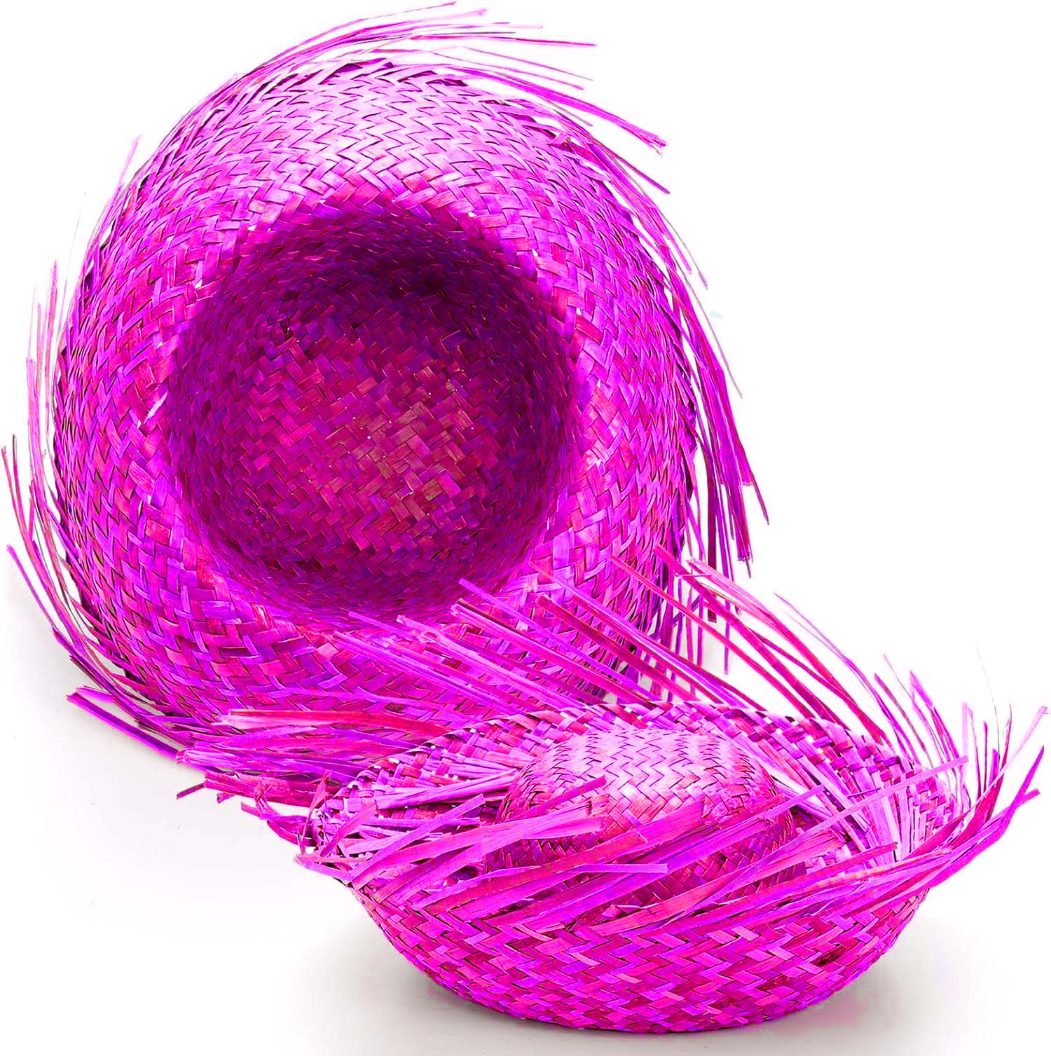 Tropikal Parti Pembe Fuşya Hasır Hawaii sı 13x36 cm - Görsel 3
