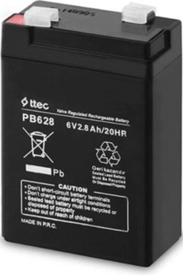 TTEC 6V 2.8 AH Kuru Bakımsız Akü