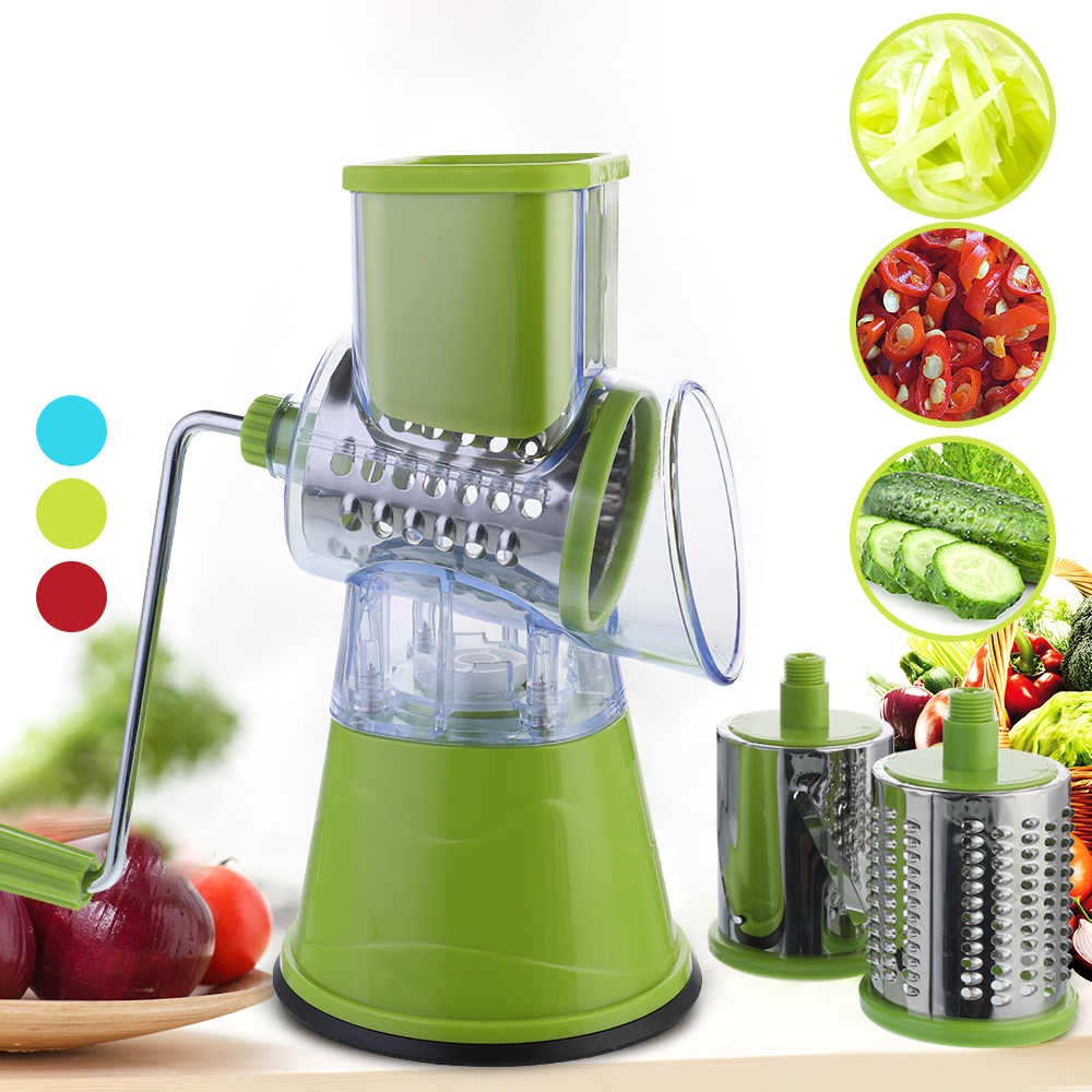 Tutma Kollu Çevirmeli Pratik Rulo Rende Drum Grater - Görsel 2
