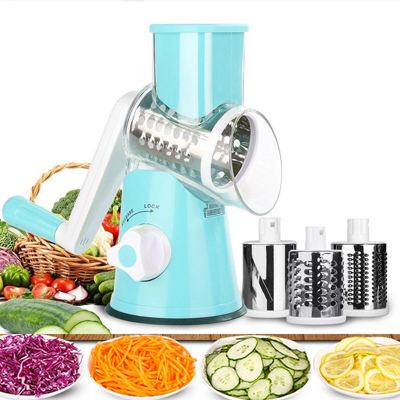 Tutma Kollu Çevirmeli Pratik Rulo Rende Drum Grater - Görsel 5