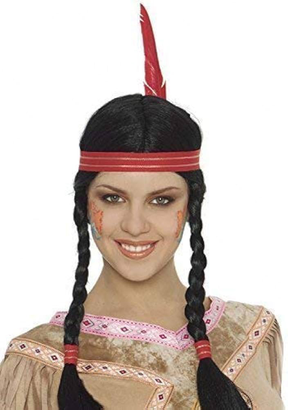 lü Örü Hint Peruğu Kızılderili Peruğu - Görsel 2