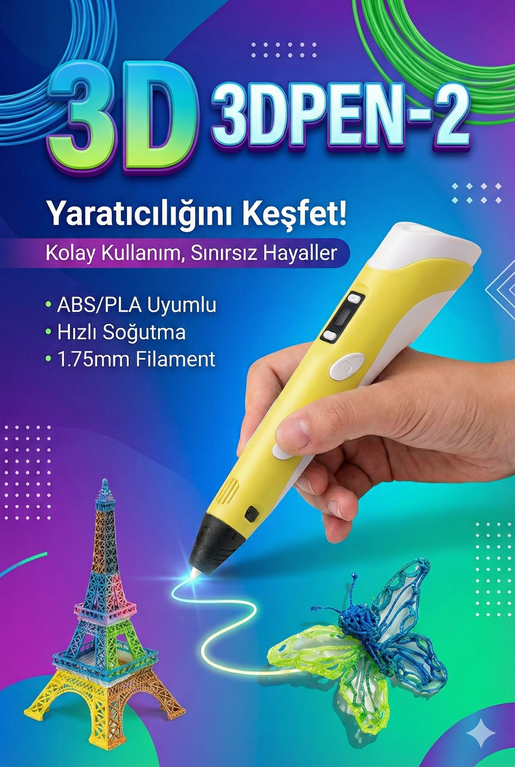 Üç Boyutlu Yazıcı 3D m Pen Printer - Görsel 2