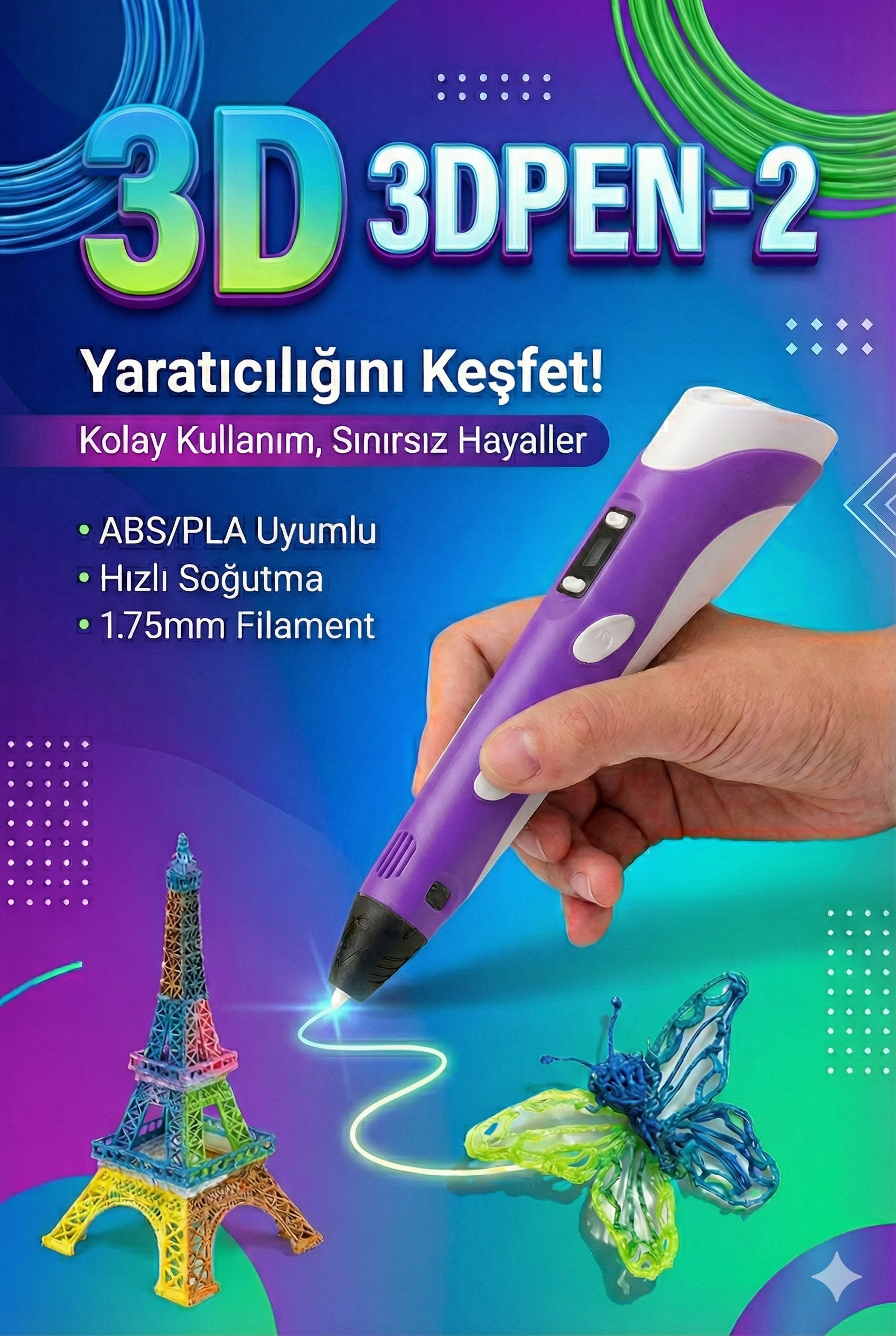 Üç Boyutlu Yazıcı 3D m Pen Printer - Görsel 4