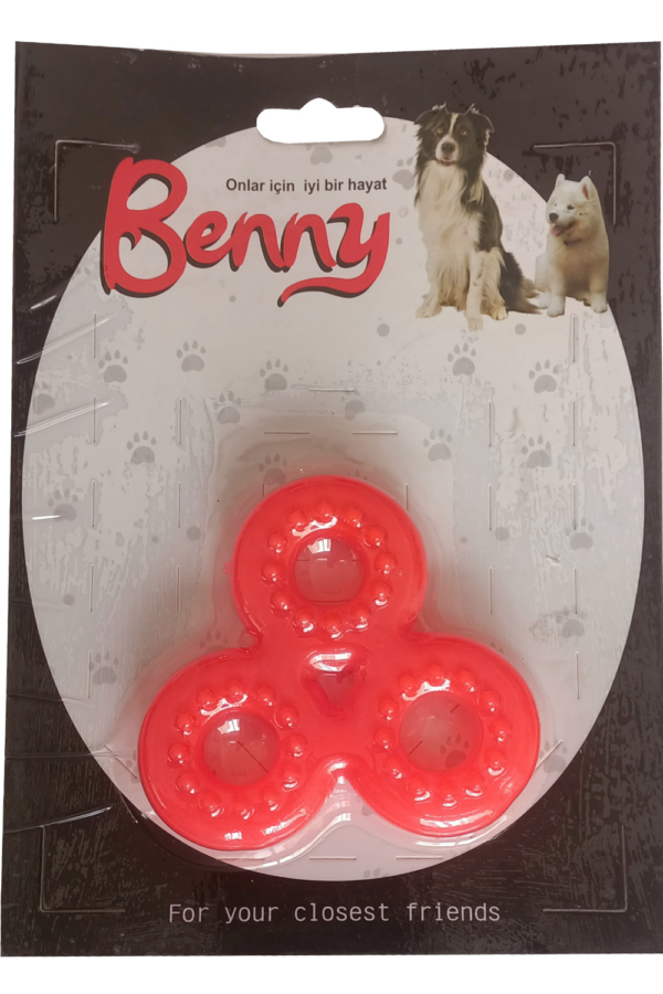 Benny Köpek Oyuncağı Üçlü H 9 x 9 cm Kırmızı