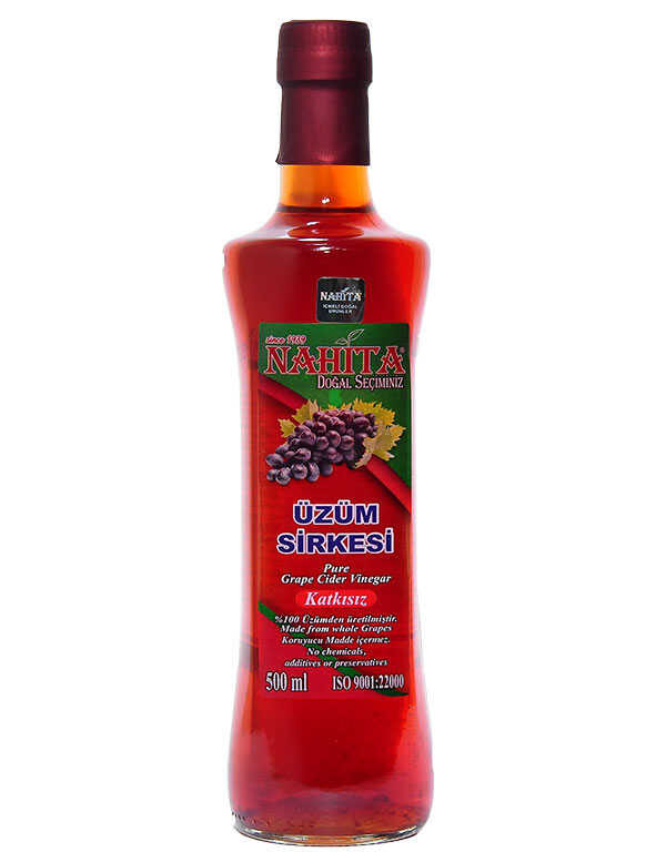 Üzüm Sirkesi Doğal Katkısız Cam Şişe 500 ML