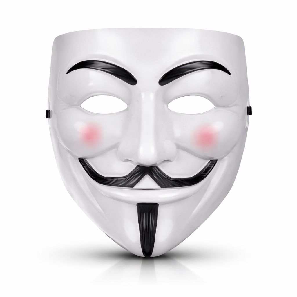 V Mask Premium Vendetta Beyaz (Guy Fawkes Stil) - Görsel 2