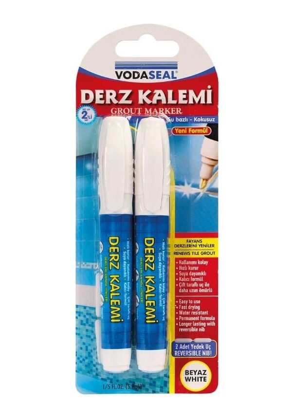 Çift Uçlu Su Bazlı Kokusuz Kalıcı Derz mi Beyaz 2 Adet