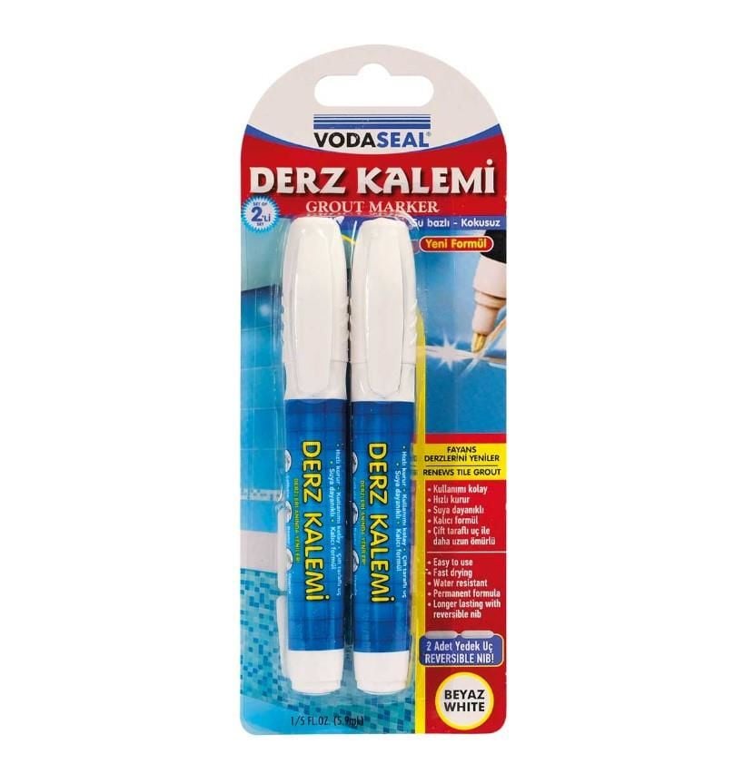 Çift Uçlu Su Bazlı Kokusuz Kalıcı Derz mi Beyaz 2 Adet
