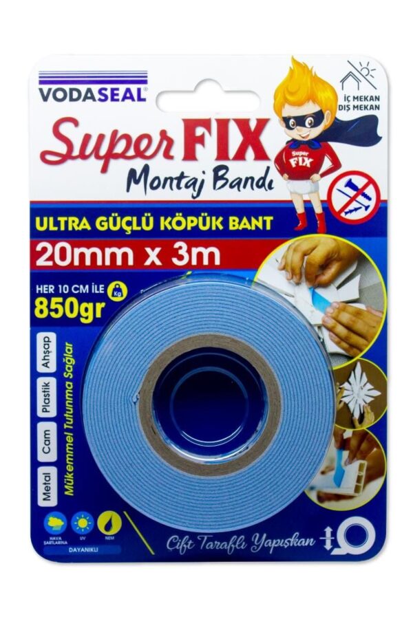 Süper Fix Çift Taraflı Montaj Bı 20 mm 3 Metre