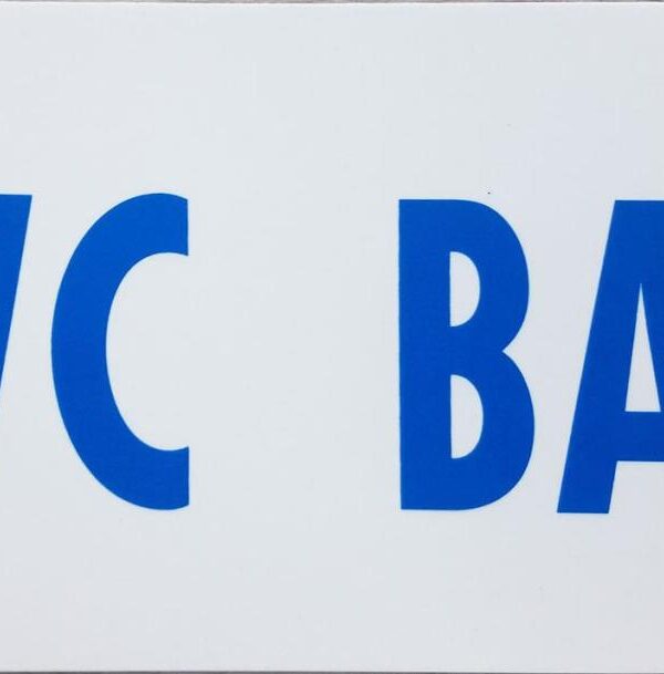 Wc Bay Uyarı Levhası 12,5x25 KOD: DEK 1783
