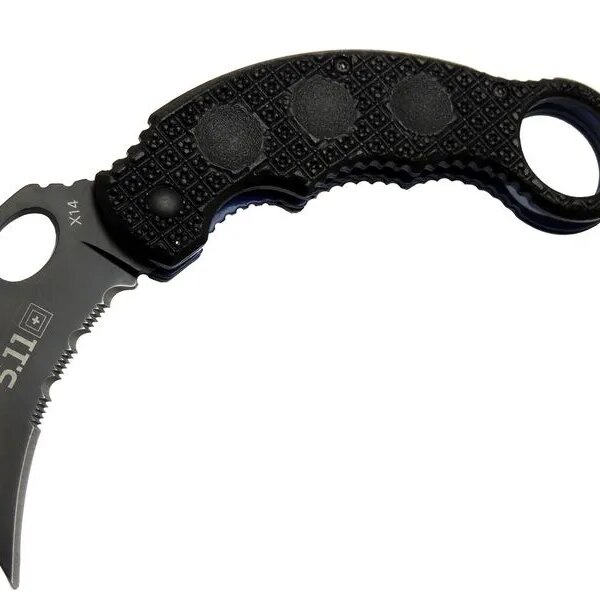 X14 5.11 Siyah Karambit Koleksiyon Çakı 16 cm - Plastik Sap