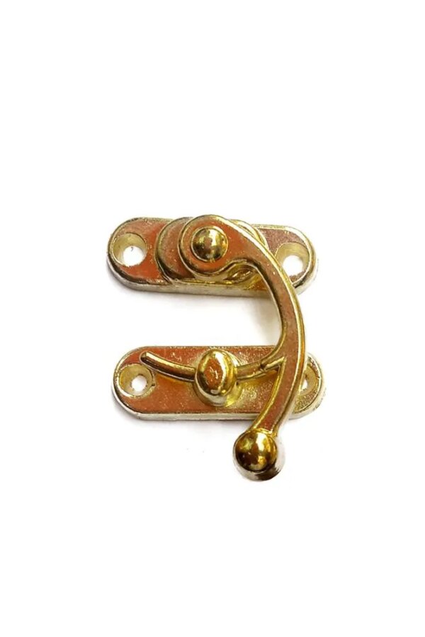 Yay Gözü, Ahşap Kutu Klipsi - Minik 20x24 mm, Sarı, 1 Adet
