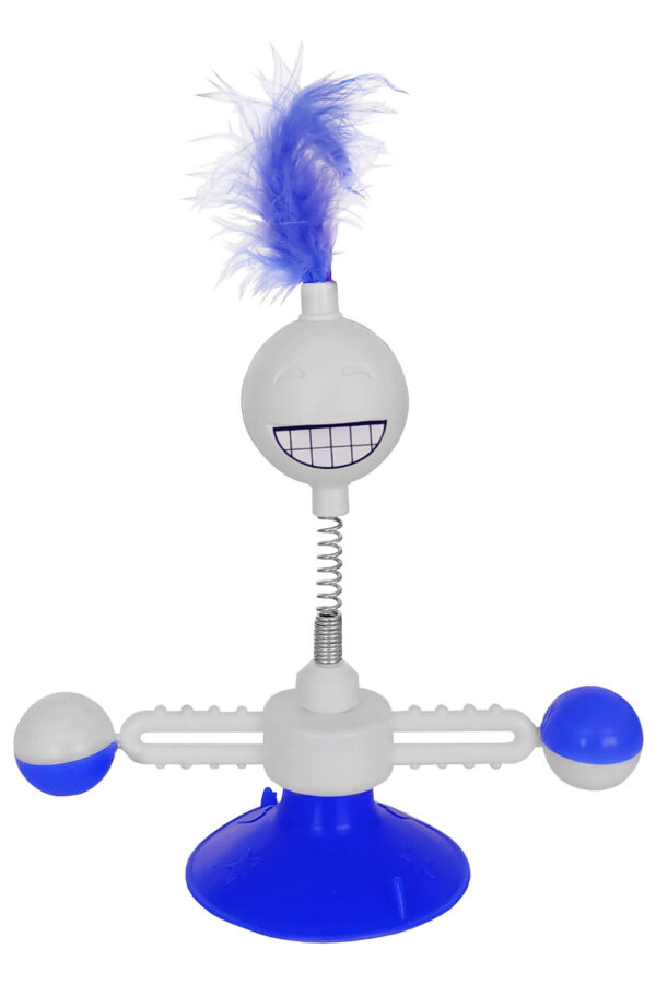 Vantuzlu Komik Dönen Kedi Oyuncağı 17 cm*18-30 cm Mi