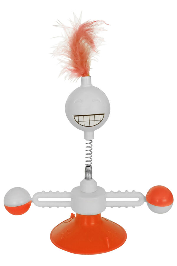 Vantuzlu Komik Dönen Kedi Oyuncağı 17 cm*18-30 cm Tcu