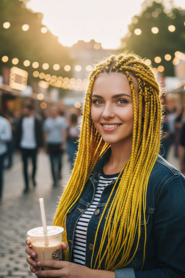 Afrika Örgüsü Ve Rasta İçin Sen  / Sarı