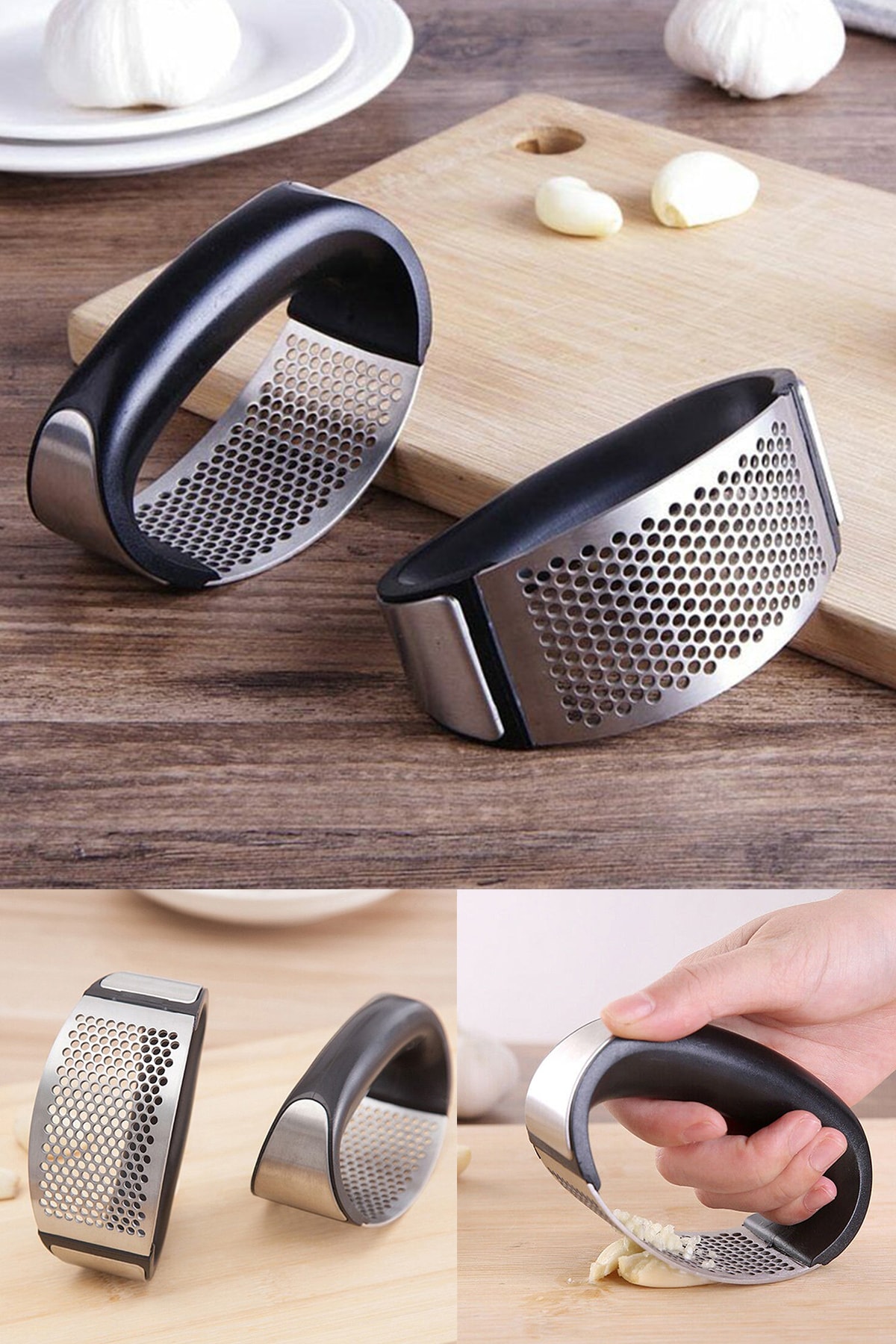 Yeni Sarımsak Ezici Paslanmaz Çelik Garlic Press - Görsel 2