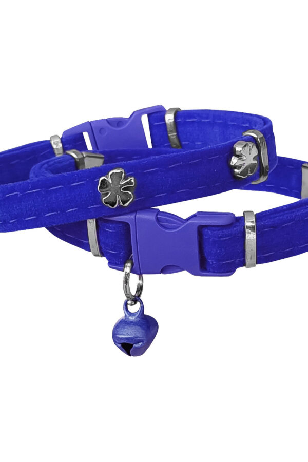 Kadife Kedi Boyun Tasması Yoncalı 20-32 cm Mi