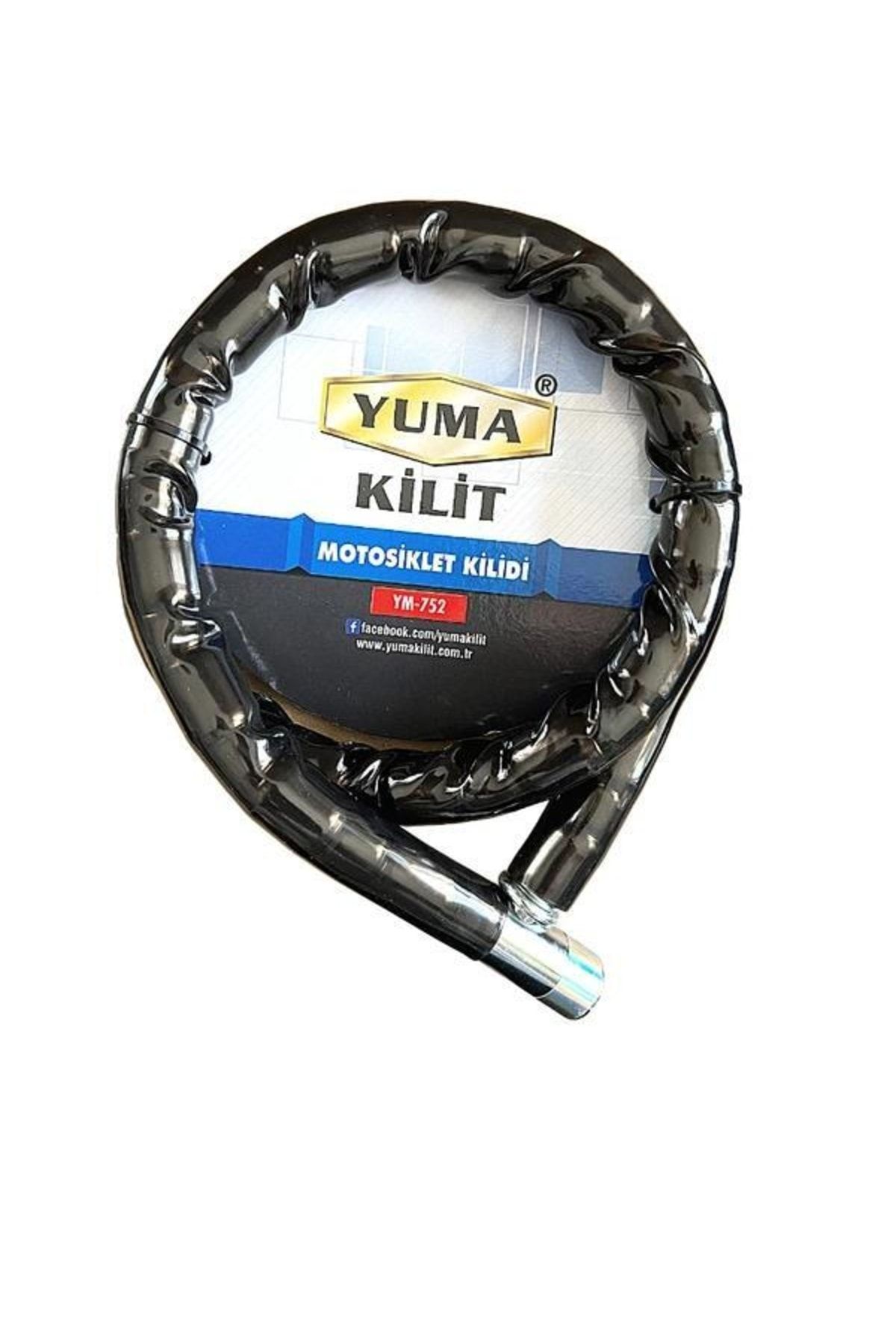 Yuma YM-752 Motorsiklet Kilidi lı Körüklü Siyah ( Boy : 120cm-çap : 22mm )