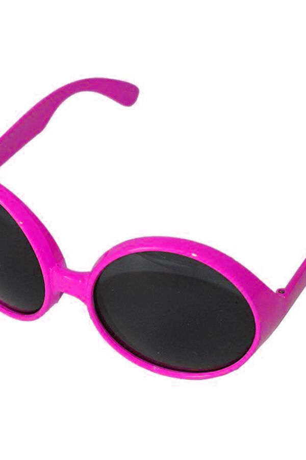 Yuvarlak Yeşilçam 80 li 90 lı Yıllar Parti Gözlüğü Retro Pembe Renk