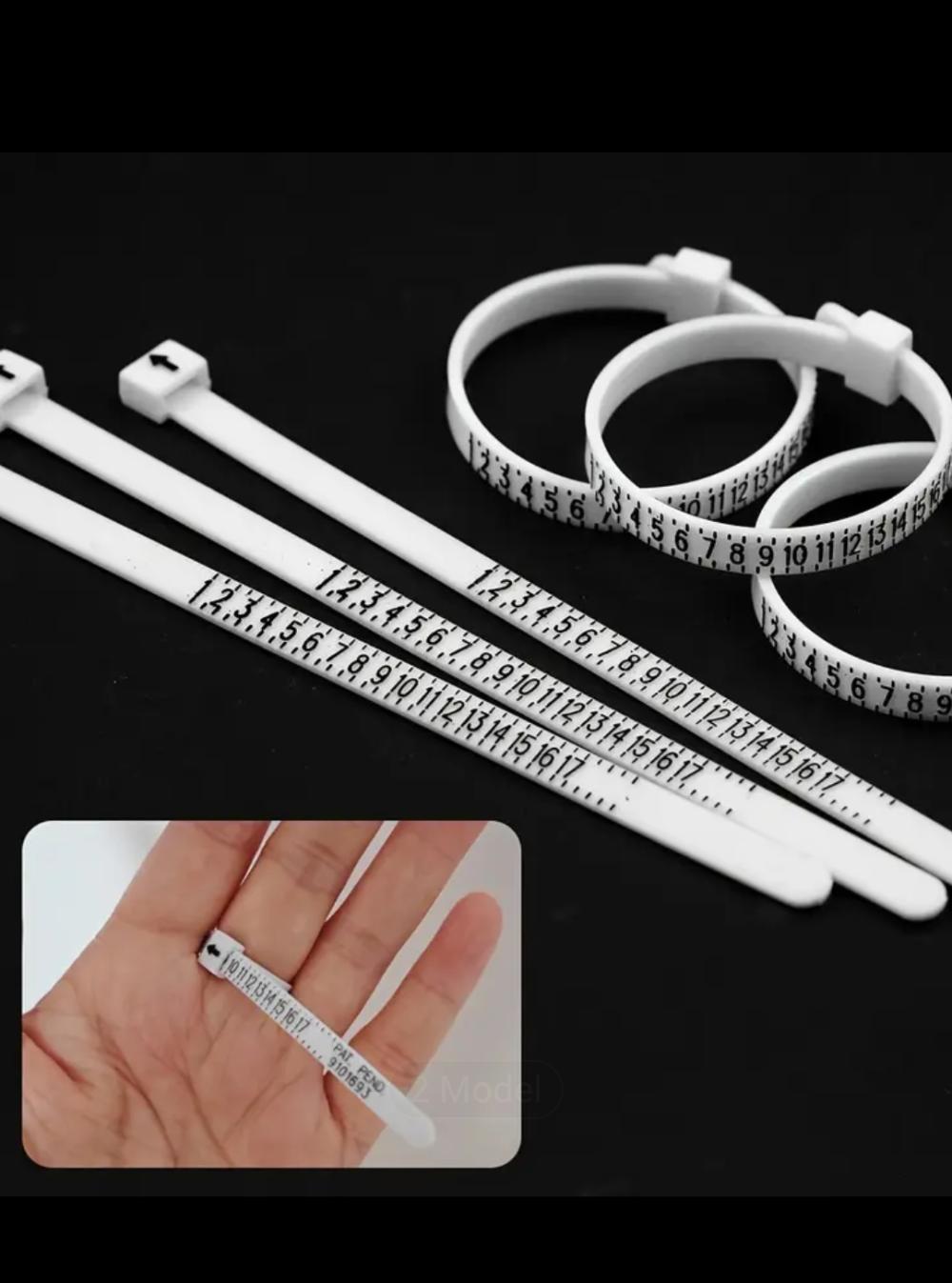 Yüzük Ölçüsü Alma Aleti Parmak Yüzük Ölçer Aparatı Ring Sizer Yüzük Ölçme Ölçü Seti - 2 Adet - Görsel 5