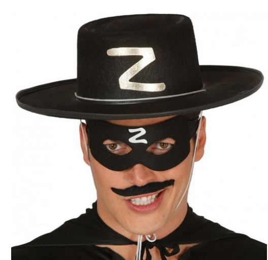 Z Logolu Yetişkin Zorro sı ve Zorro Maskesi