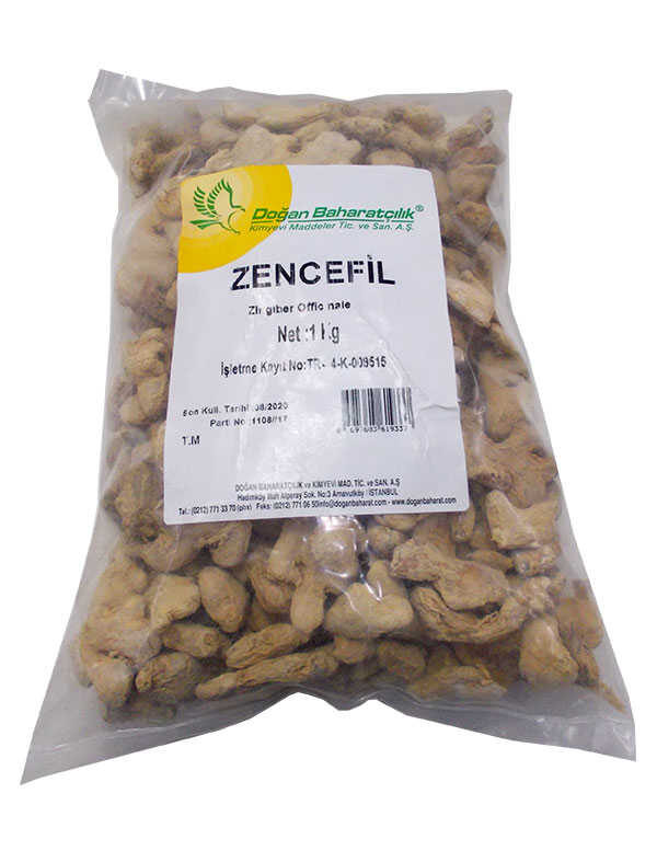 Zencefil Kökü Tane Doğal 1000 Gr Paket